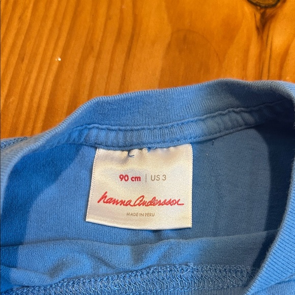 Hanna Andersson Blue Tee with Bear on Bike - Picture 2 of 3